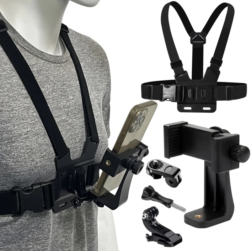Gopro Action Camera Hero 12 Black - حزام تثبيت للهاتف على الصدر لآيفون